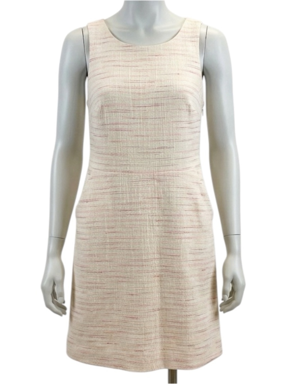 Loft Sleeveless Textured Dress in Ivory size 10